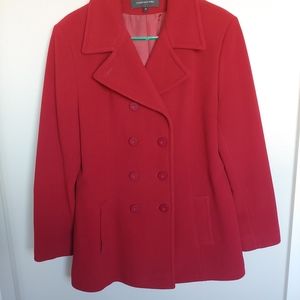 Jones New York Red Pea Coat